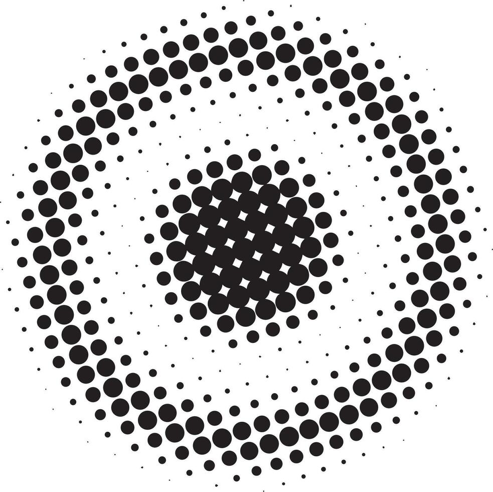 Halftone circular background vector