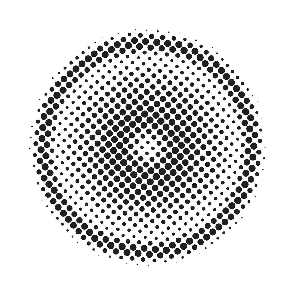 Abstract halftone circle vector