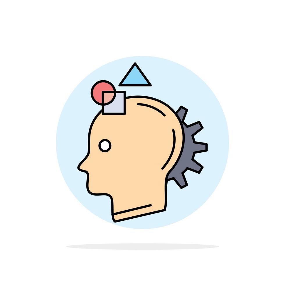 Imagination imaginative imagine idea process Flat Color Icon Vector