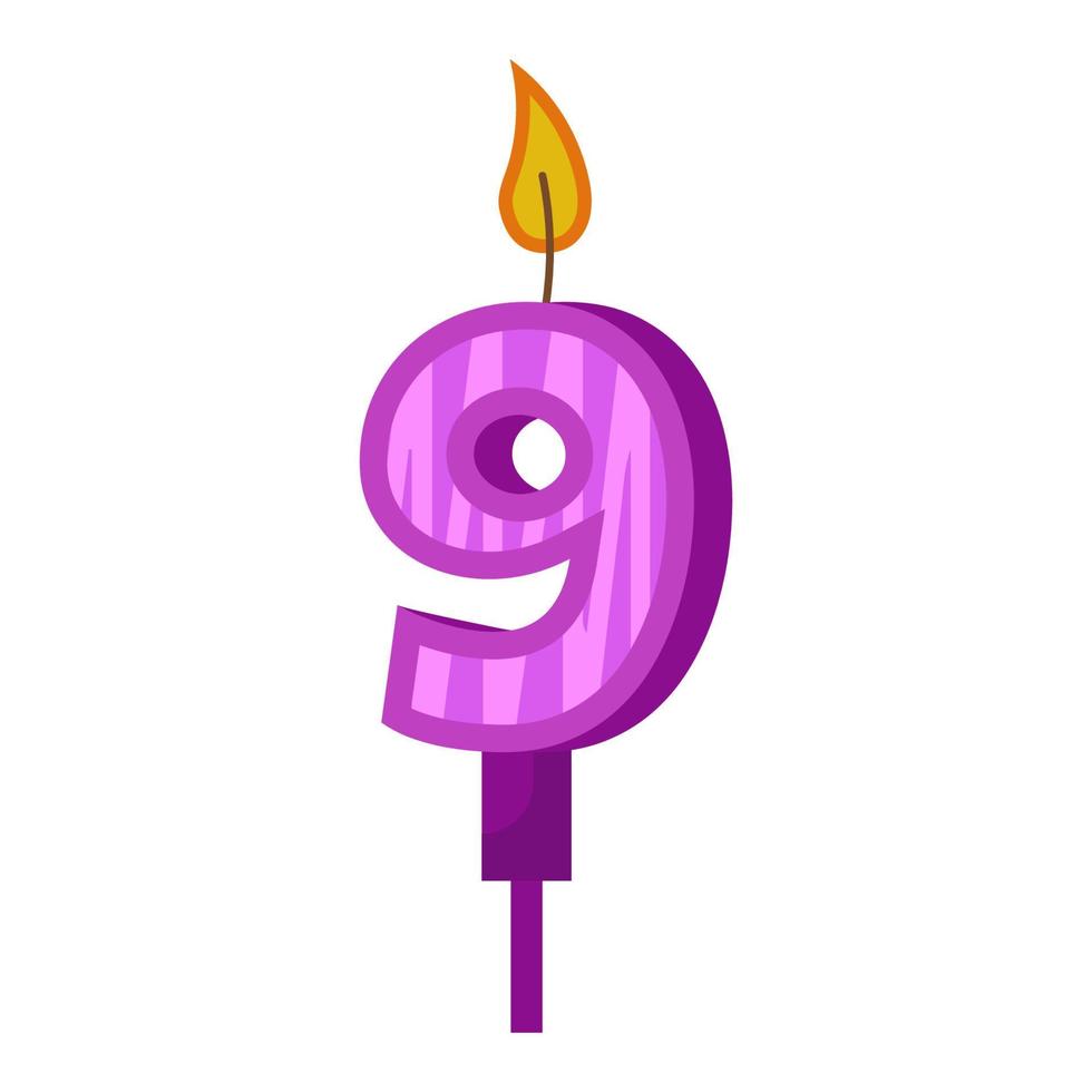 Numeros con forma de velas de cumpleaños