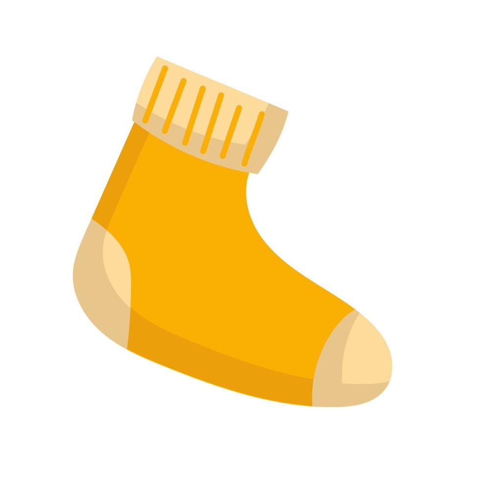 calcetines de lana para icono de pies. accesorios de algodón y ropa de dibujos animados. prenda de color textil y linda ropa. tejido y acogedor para el pie. niño calcetín y niño armario ilustración vectorial vector