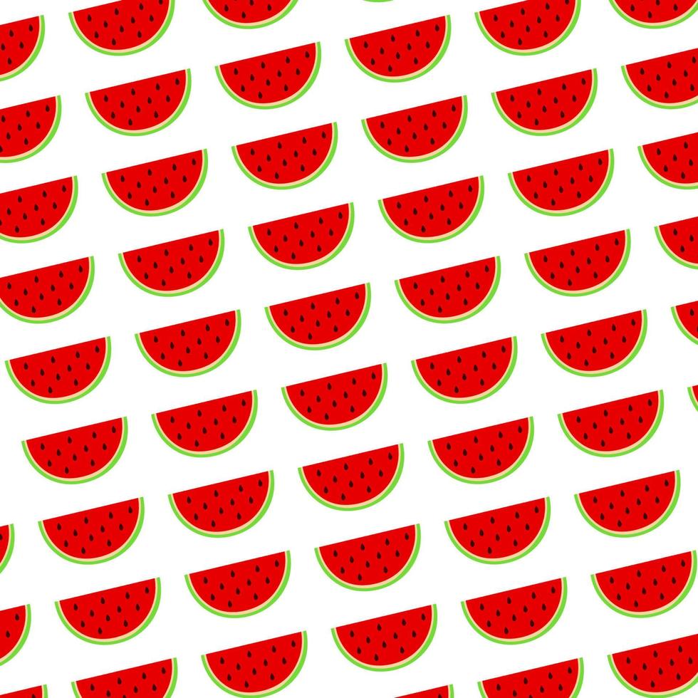 Watermelon summer seamless pattern. Bright colorful pattern. Vector pattern.