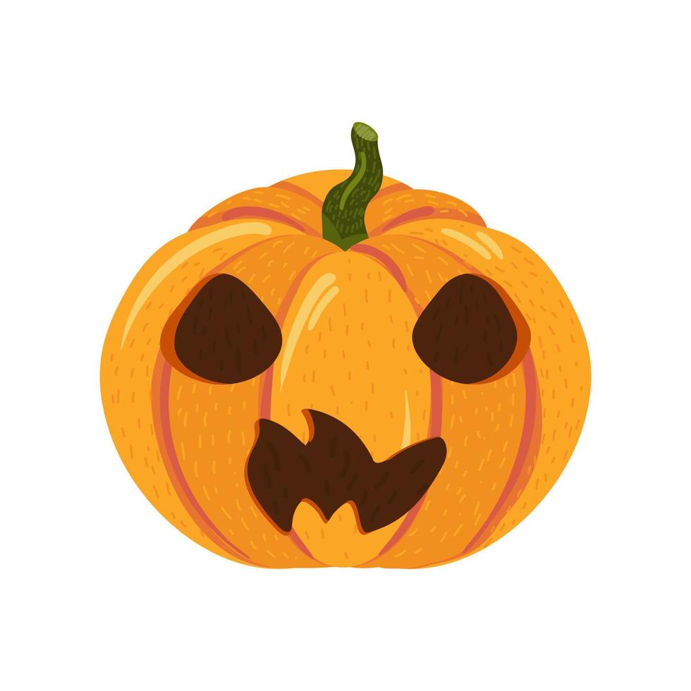 Cute happy halloween pumpkin for banner, poster vector