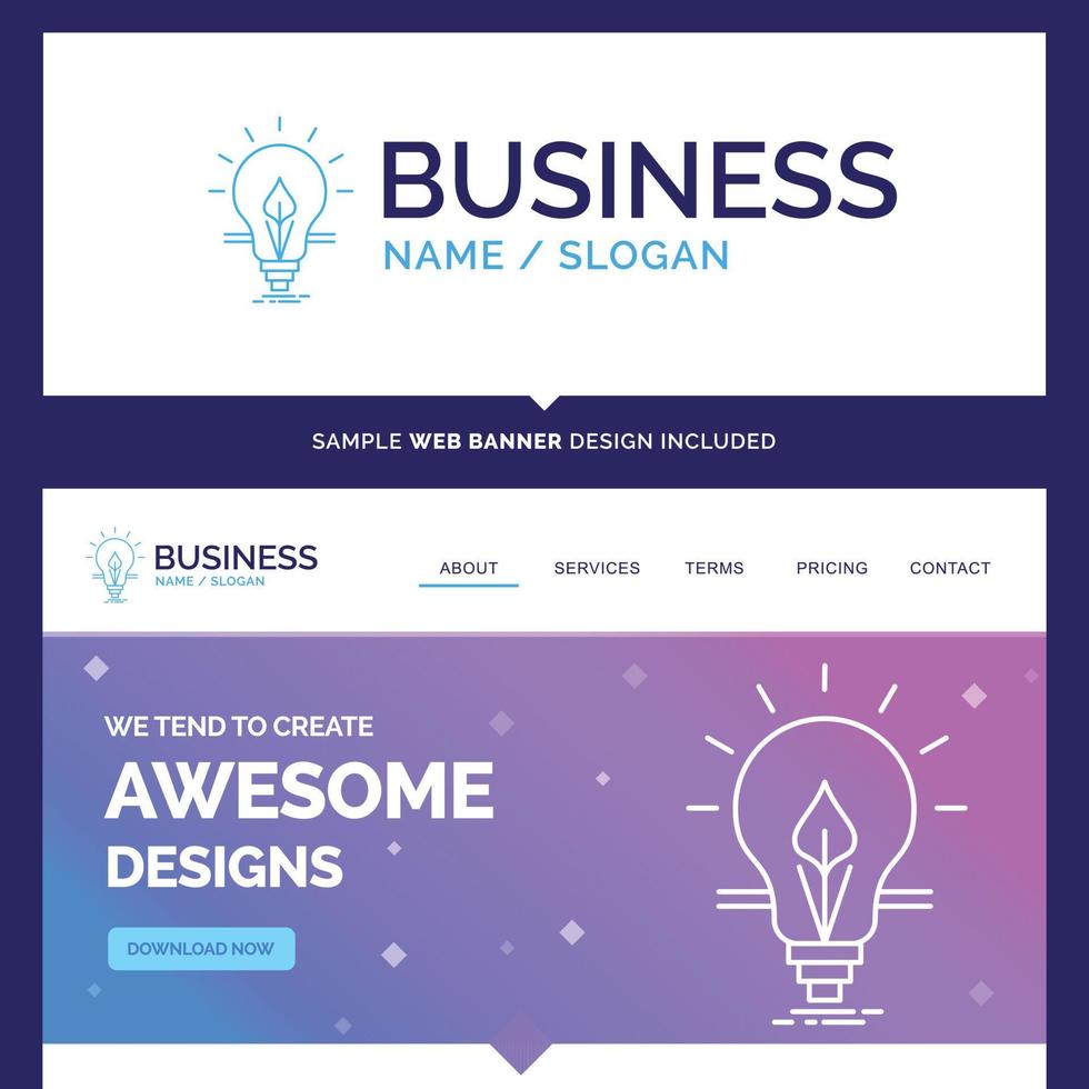 Beautiful Business Concept Brand Name bulb vector