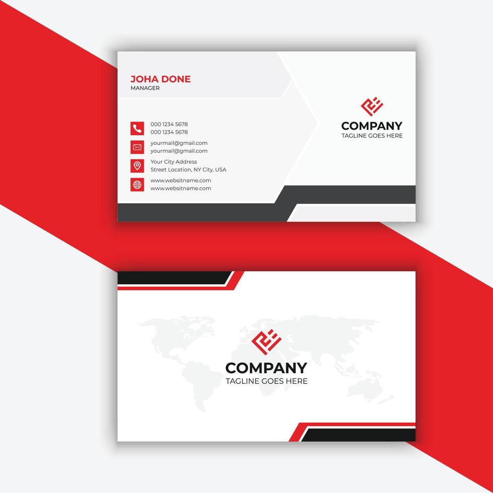 Creative modern business card design template vector