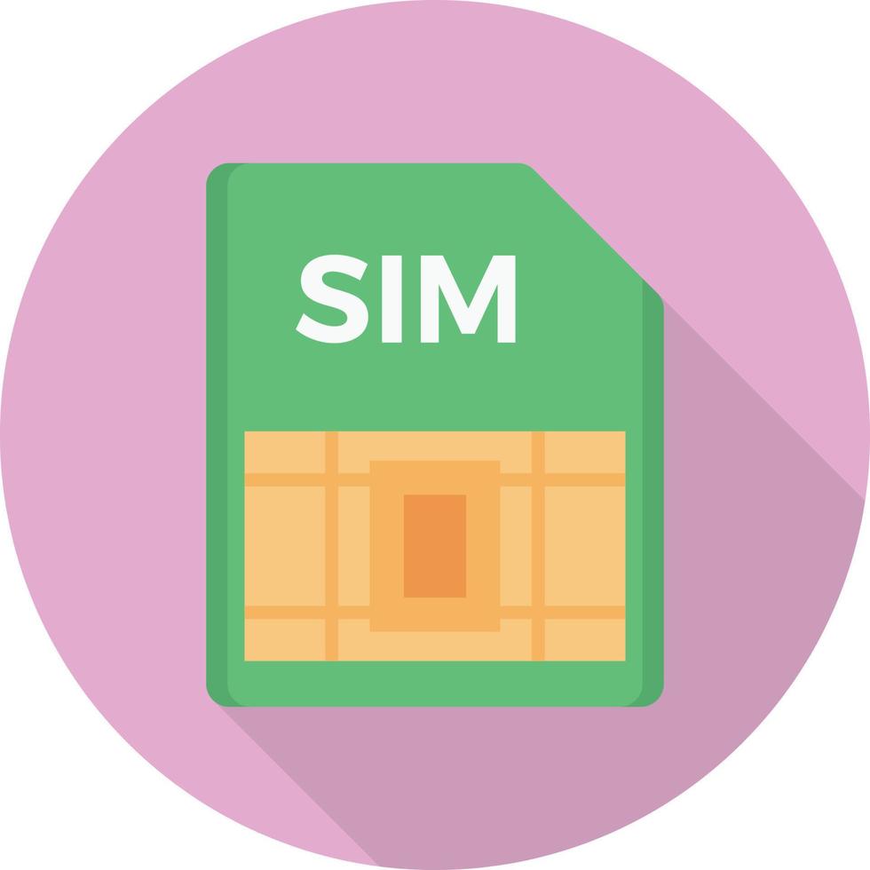 Ilustración de vector de tarjeta SIM en un fondo. Símbolos de calidad premium. Iconos vectoriales para concepto y diseño gráfico.