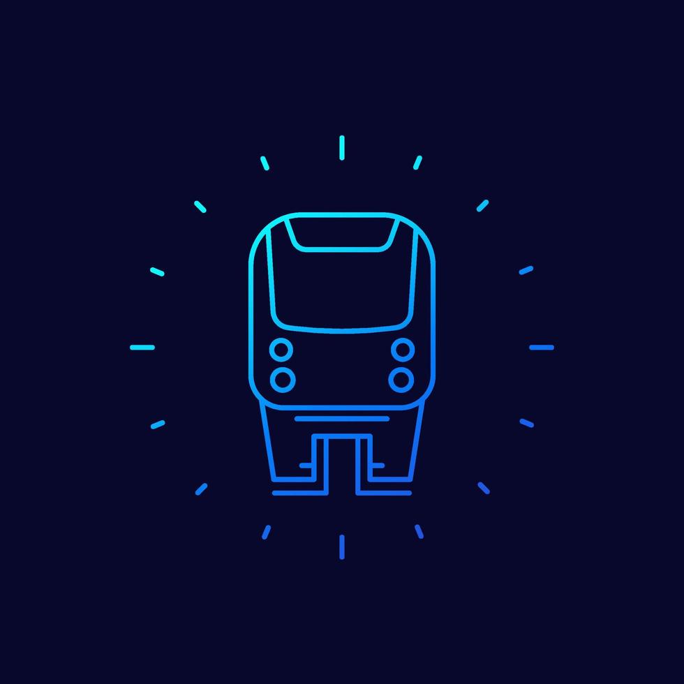 monorail icon, line vector design