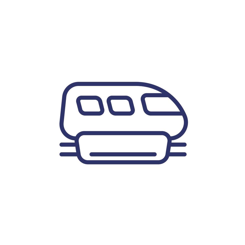 monorail line icon, side view vector