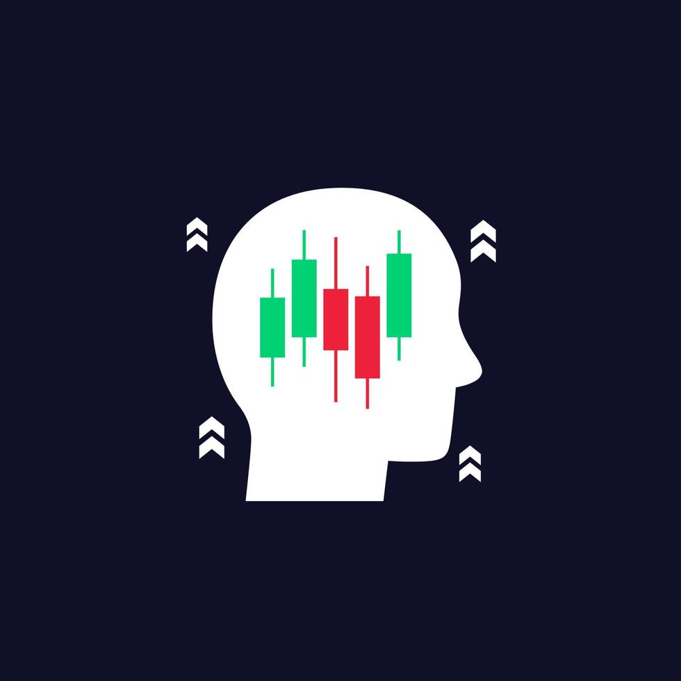 trader, broker icon with a head vector