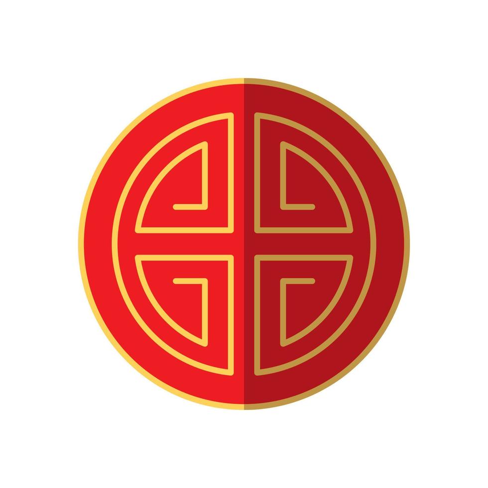Chinese New Year. Vector flat icon of Chinese symbol Lu for web sites, apps, books, adverts, articles and other places. Vibrant illustration