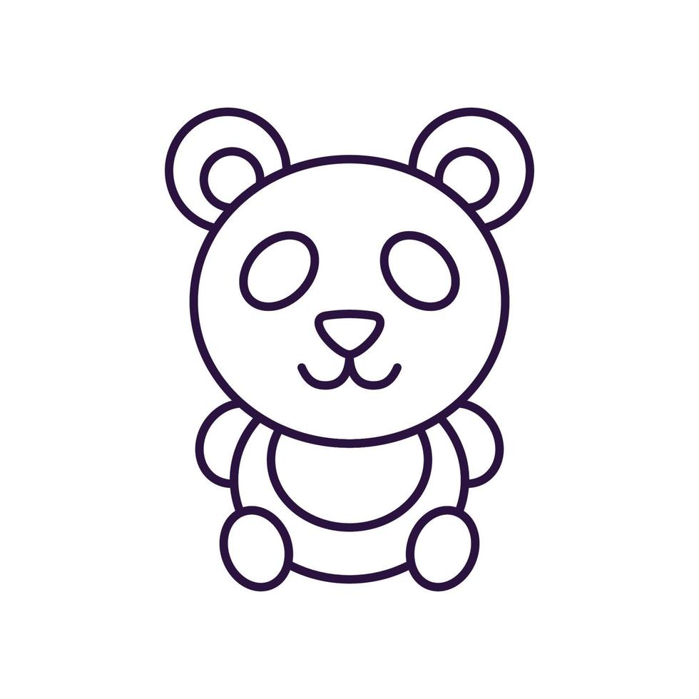 concepto de año nuevo chino. icono de línea vectorial de panda. trazo editable dibujado con línea delgada. signo y símbolo perfecto para tiendas de Internet, tiendas, libros, sitios web, aplicaciones vector