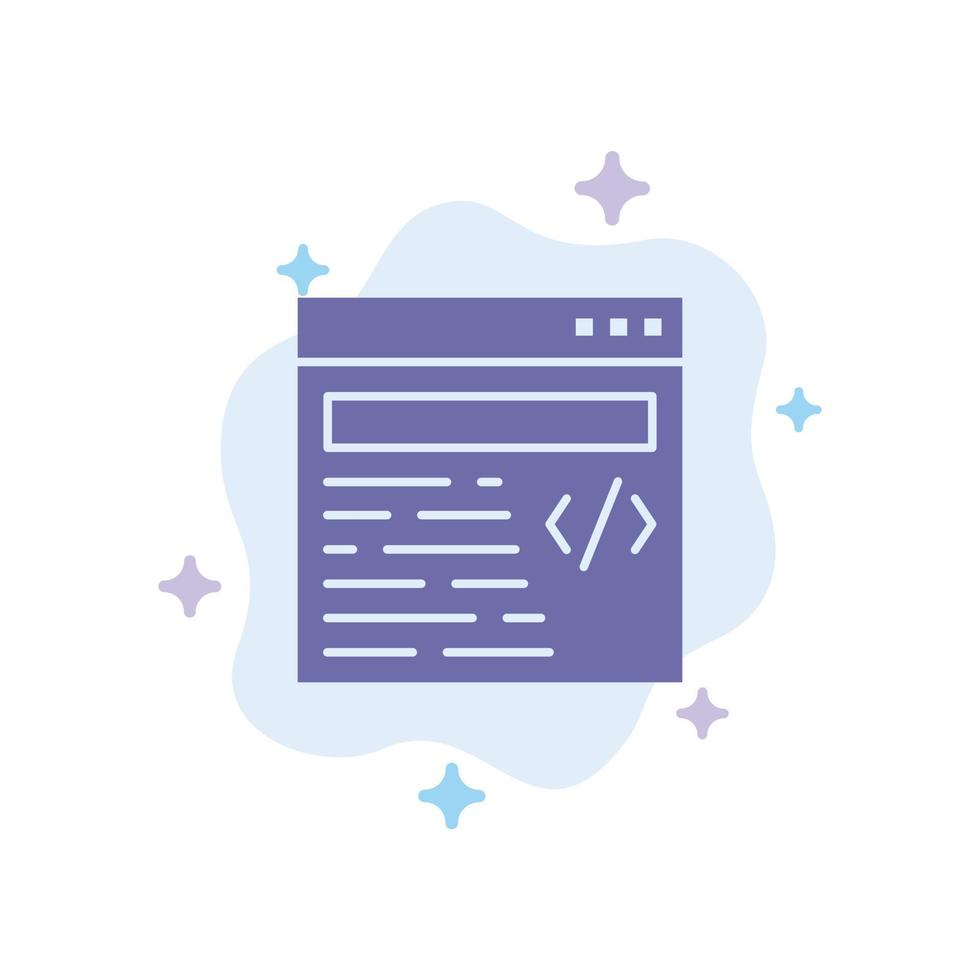 Web Design Text Blue Icon on Abstract Cloud Background vector
