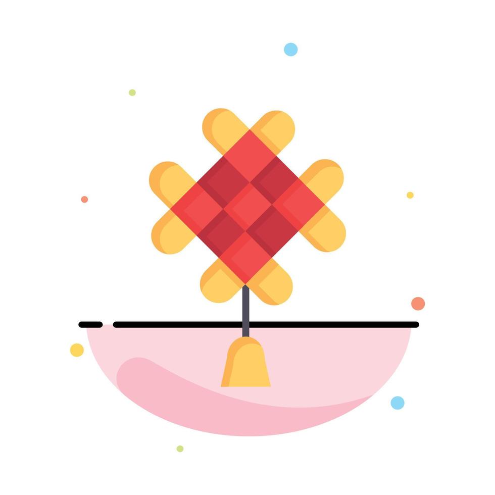 Chinese knot China Chinese Decoration Abstract Flat Color Icon Template vector