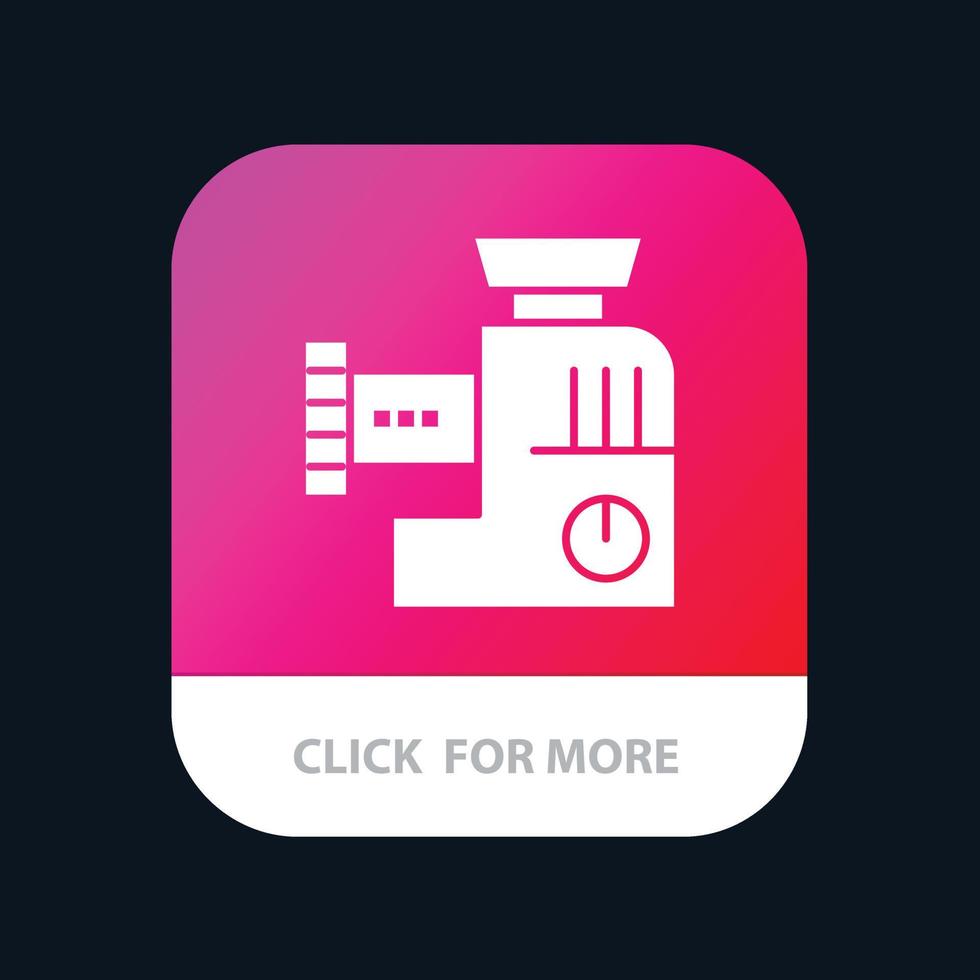 Mixer Kitchen Manual Mix Mobile App Icon Design vector