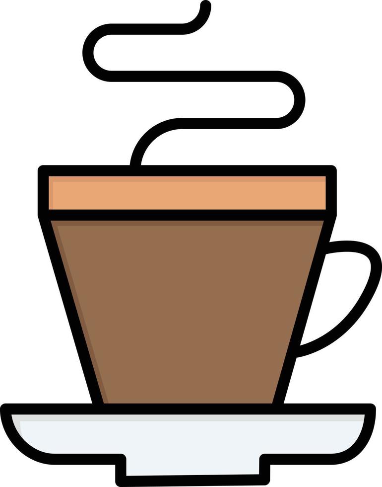 Tea Cup Coffee Indian  Flat Color Icon Vector icon banner Template