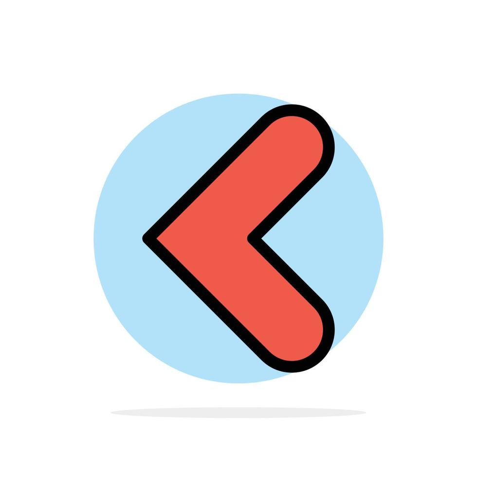Arrow Back Backward Left Abstract Circle Background Flat color Icon vector