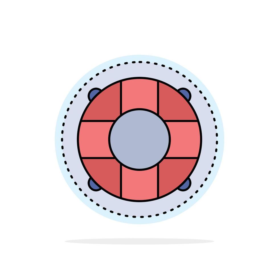 Help life lifebuoy lifesaver preserver Flat Color Icon Vector