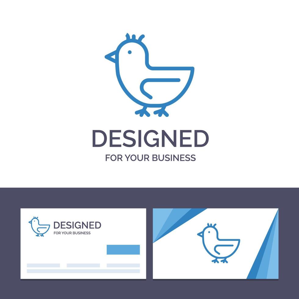 tarjeta de visita creativa y plantilla de logotipo pato ganso cisne primavera vector ilustración