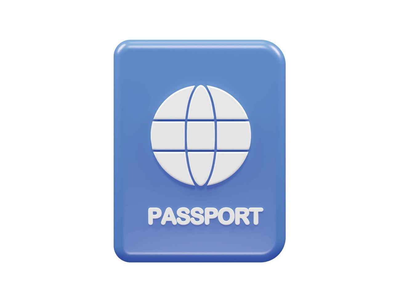 Passport icon 3d vector