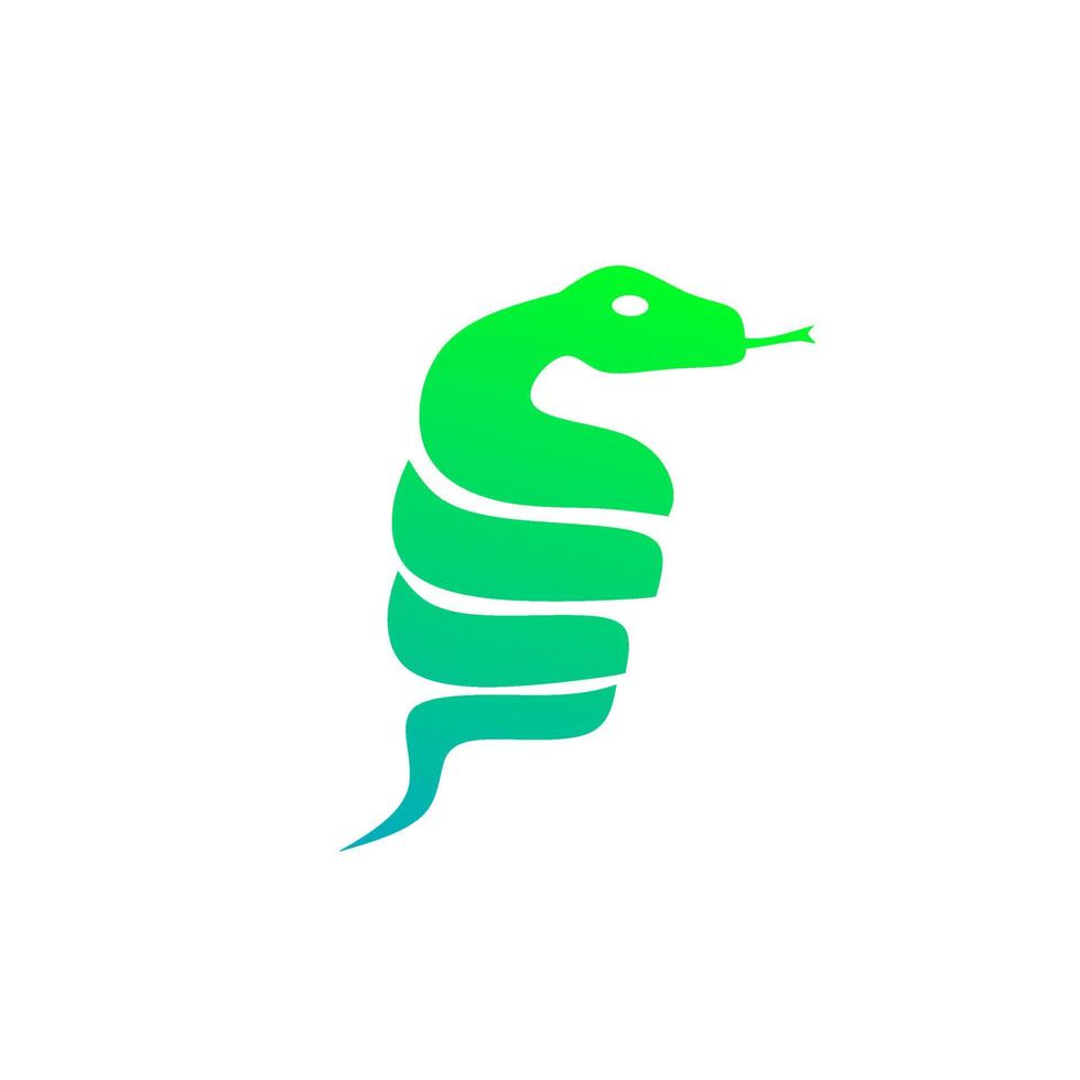 Illustration vector graphic of template logo icon green snake
