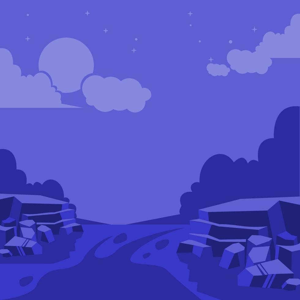 an illustration of a river and rocks vector