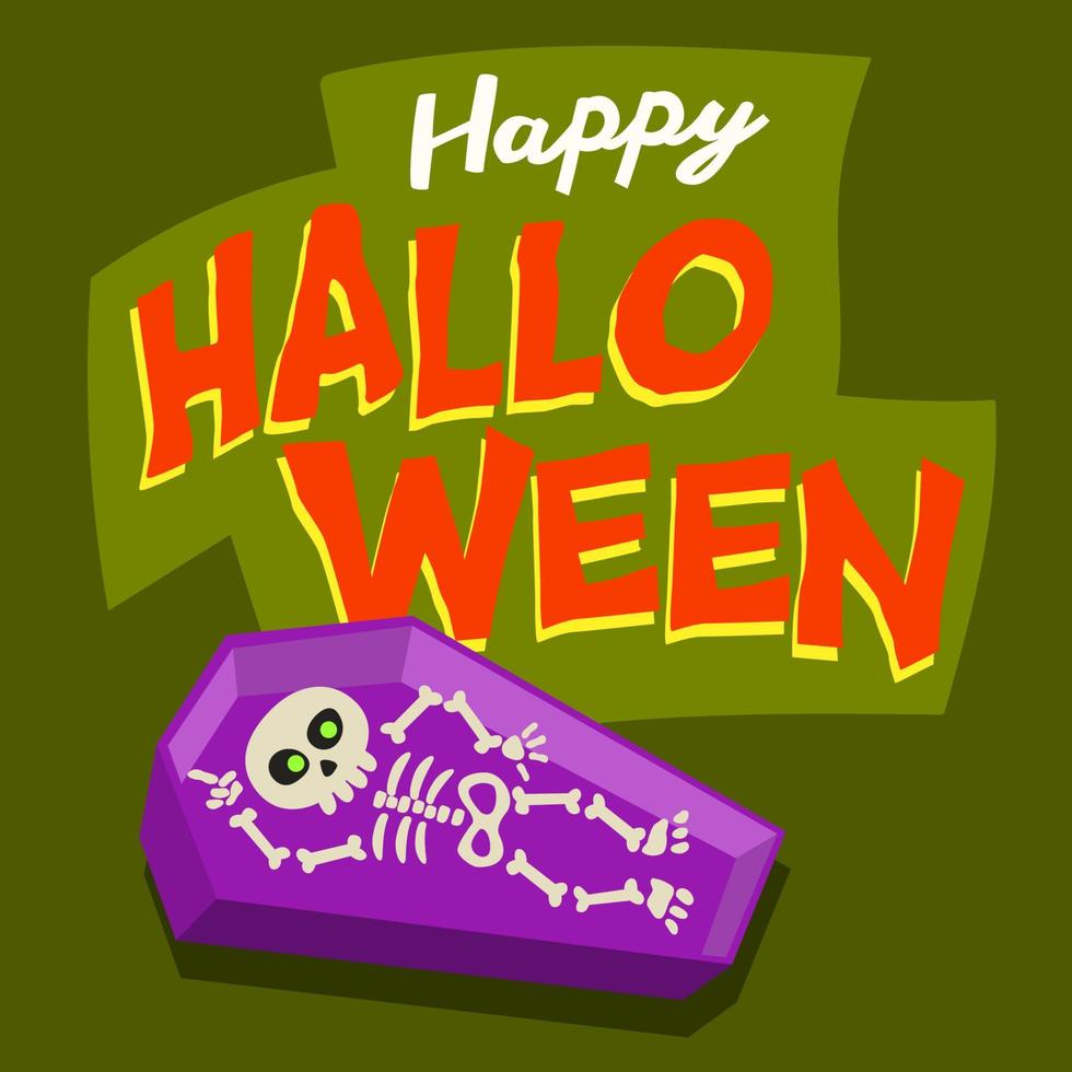 banner de texto de miedo feliz halloween vector