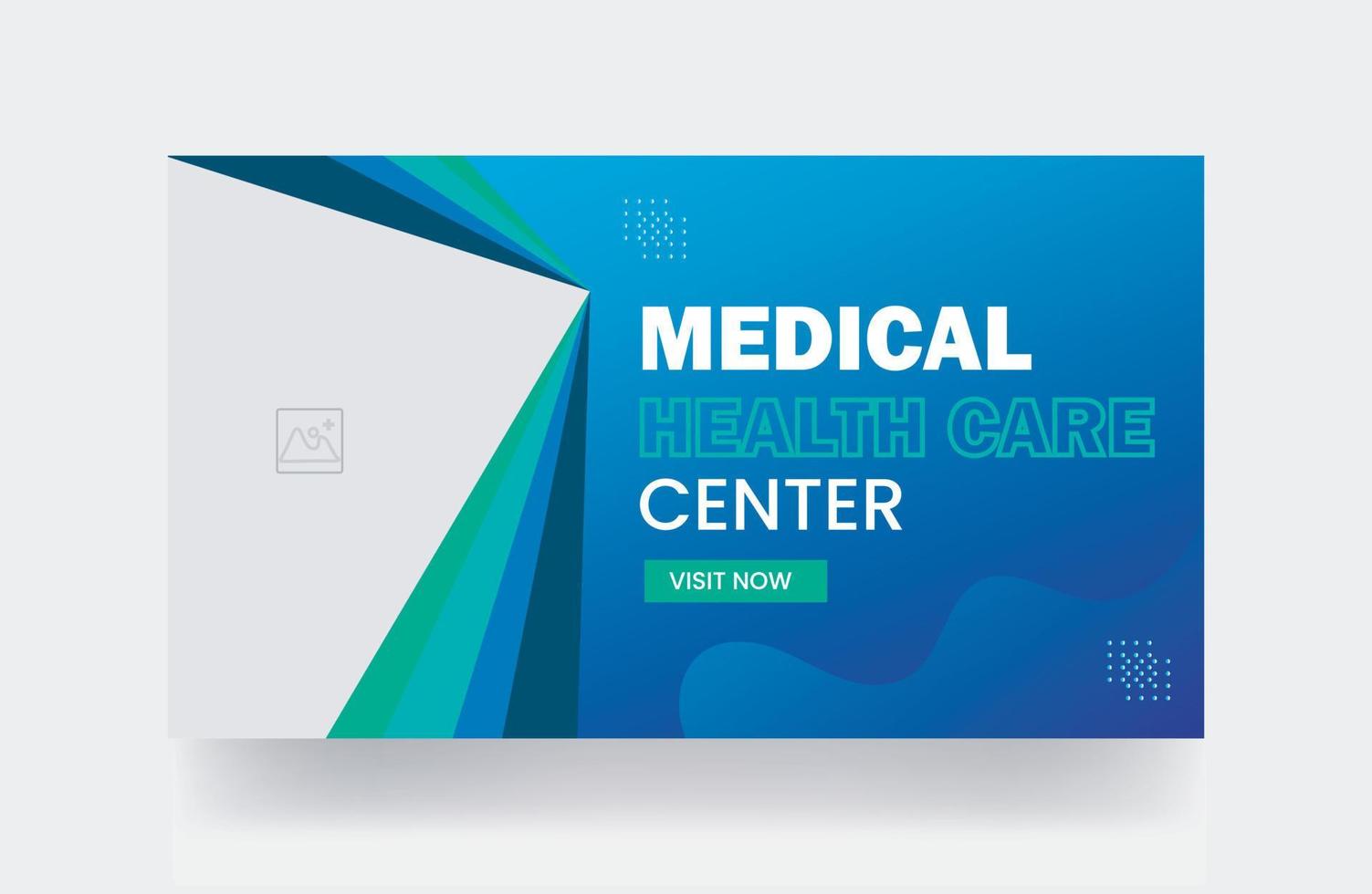 Medical thumbnail video cover and web banner template vector