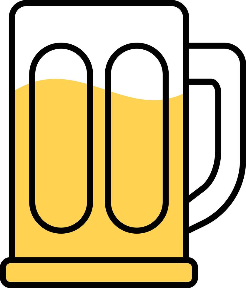 A glass of beer simmple icon flat vector illustration. Beer jug logo concept design element.