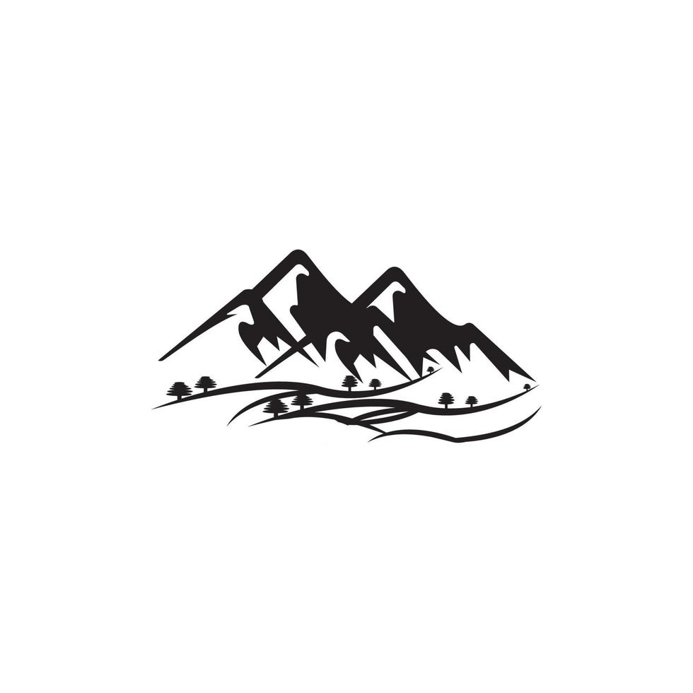 Mountain views logo vector icon illustration