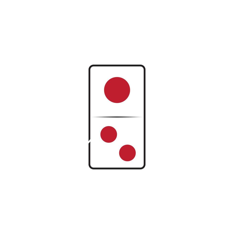icono de vector de plantilla de logotipo de tarjeta de dominó