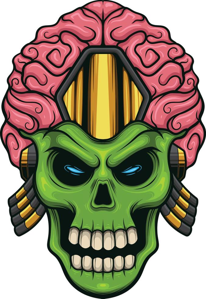 Vector illustration of alien head