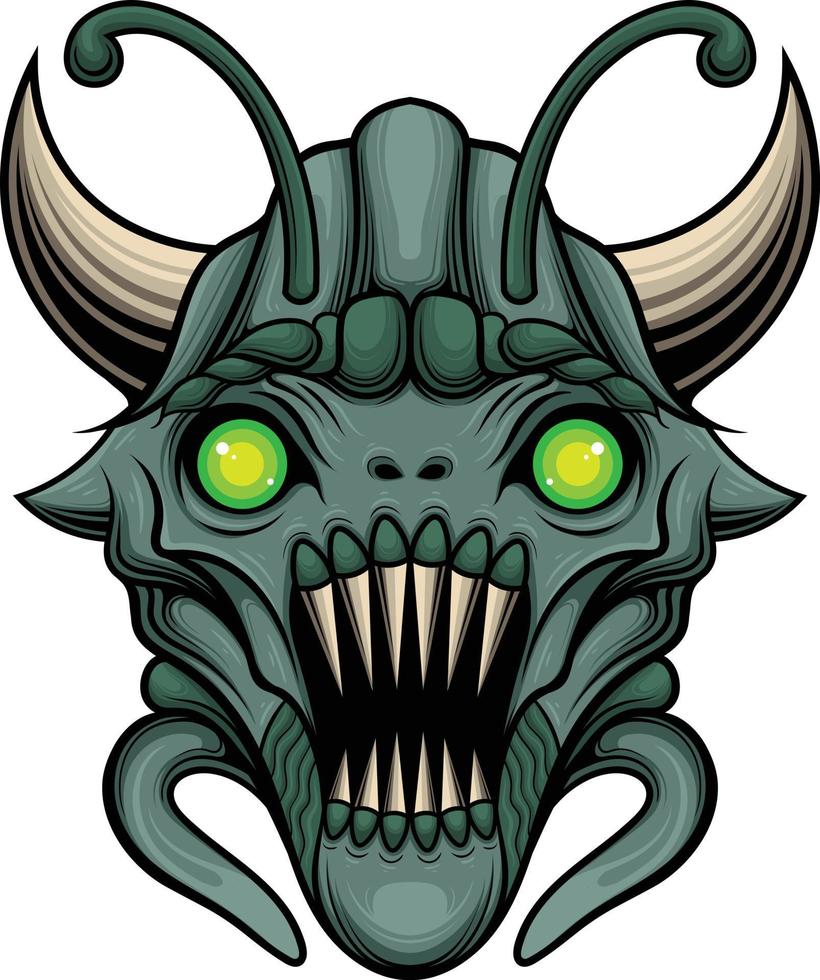 Vector illustration of alien head