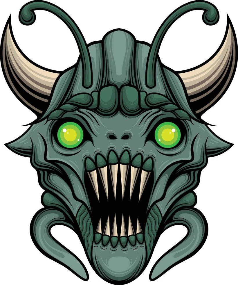 Vector illustration of alien head