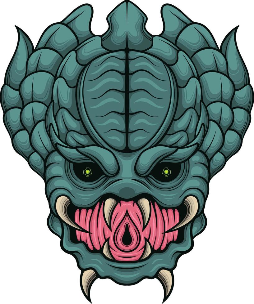 Vector illustration of alien head