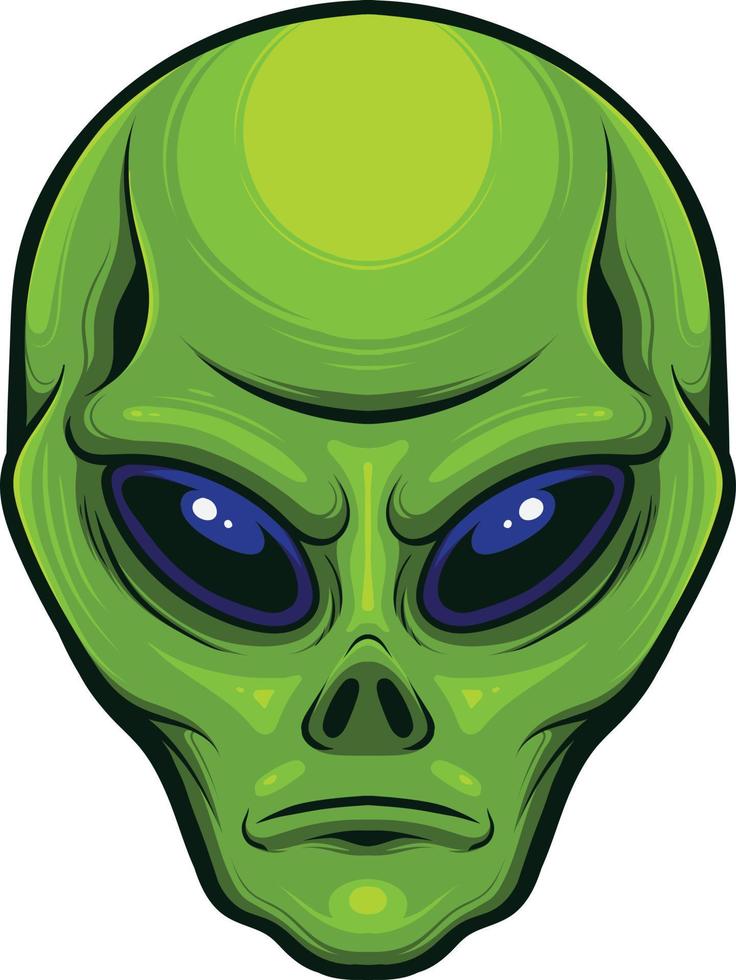 Vector illustration of alien head