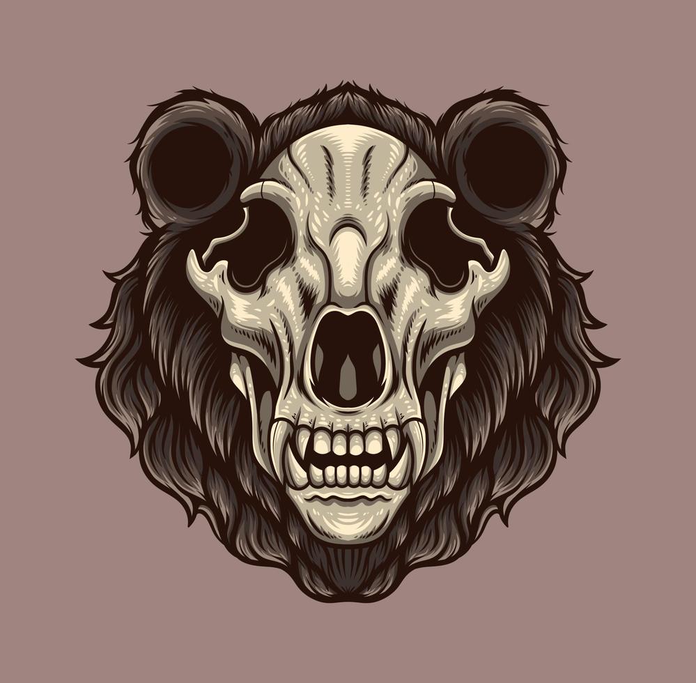 ilustración vectorial de cabeza de oso vector