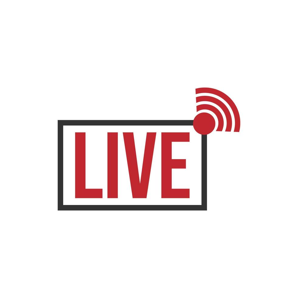 Live stream tv logo icon vector