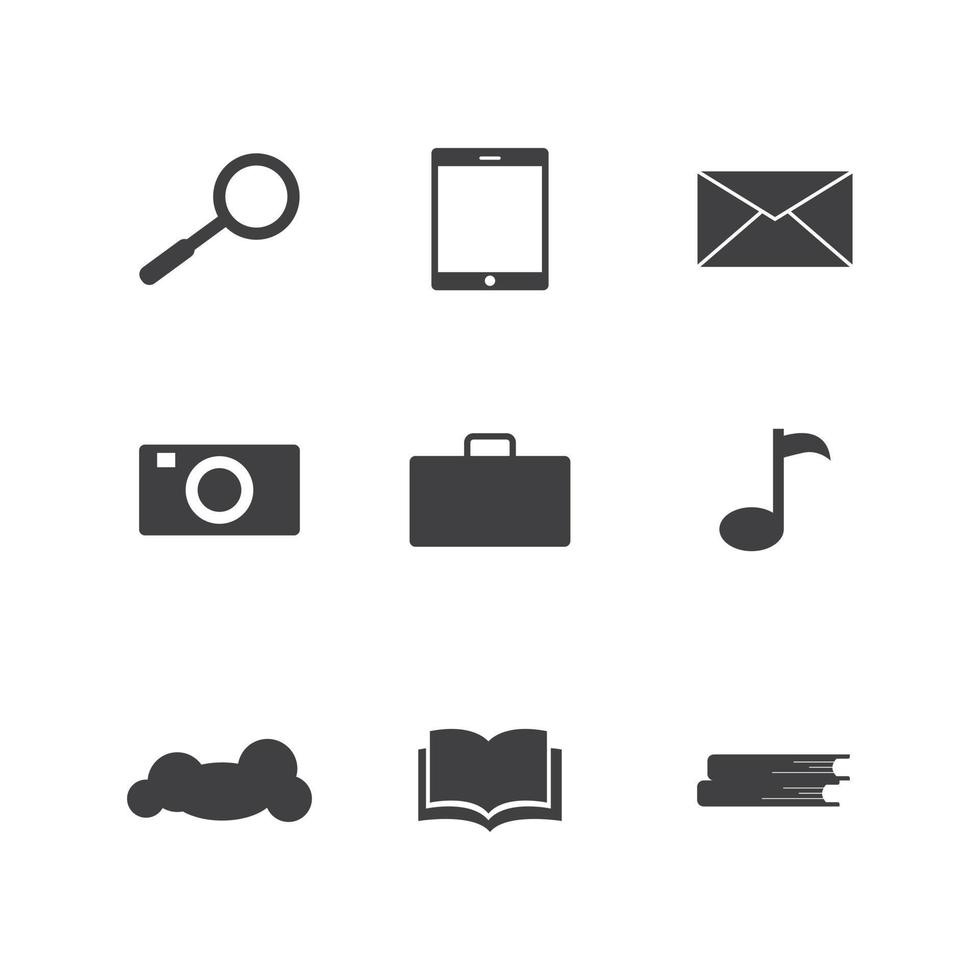 iconos de elementos del sitio web para el diseño web vector