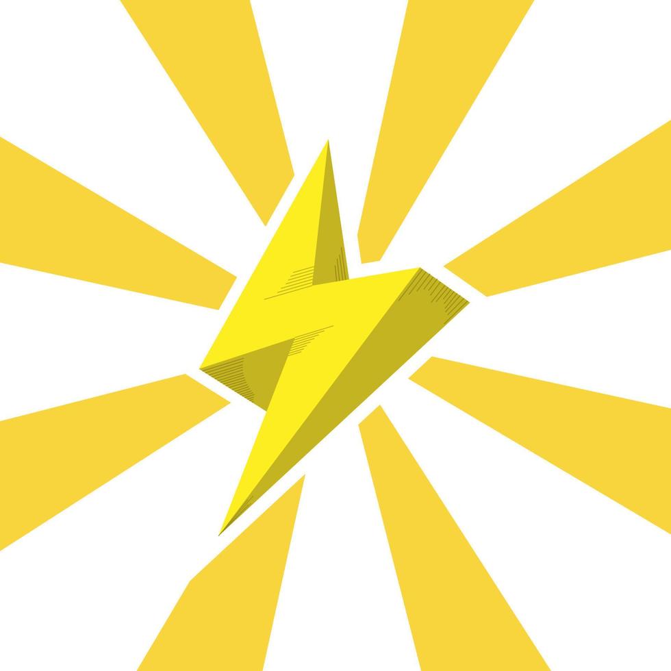 Lightning bolt Flash vector icon