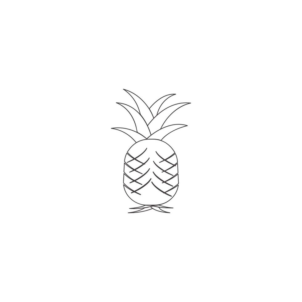 pineapple fruit vector logo icon illustration