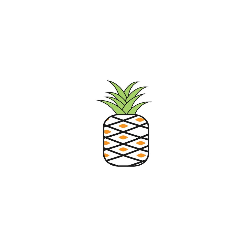 pineapple fruit vector logo icon illustration