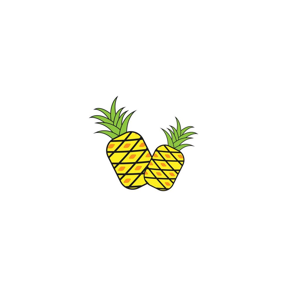 pineapple fruit vector logo icon illustration