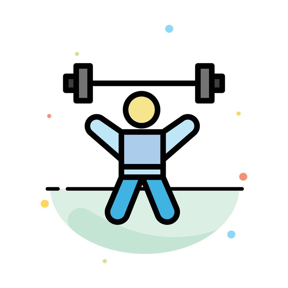 Athlete Athletics Avatar Fitness Gym Abstract Flat Color Icon Template vector