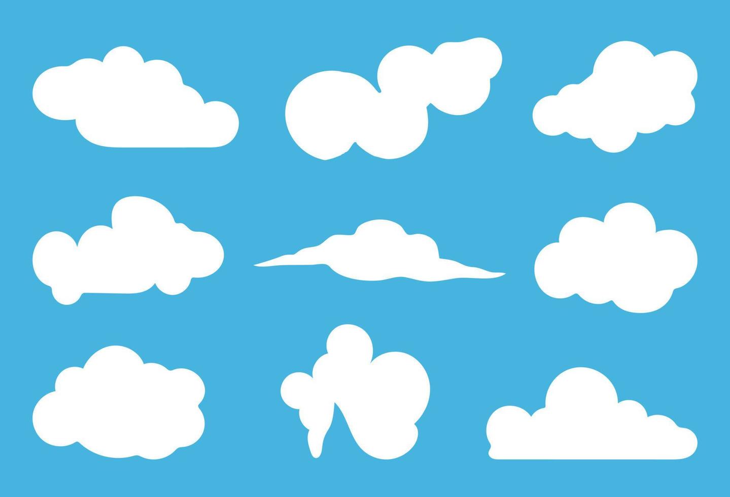 Set of vector Cloud Icons.