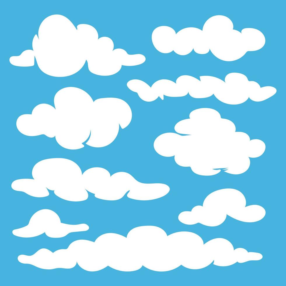 conjunto de iconos de nube vectorial. vector