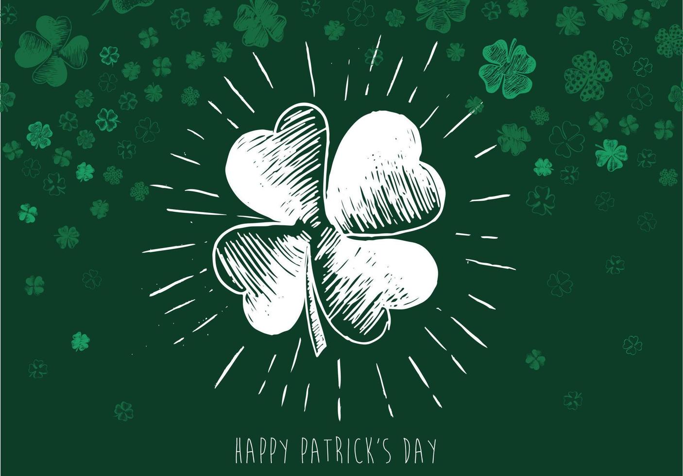 Clover set. Patrick's day. Hand drawn illustration. vector