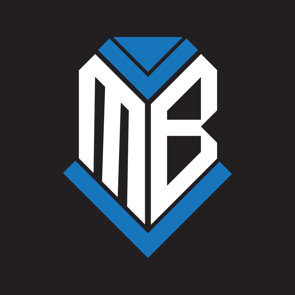 MB letter logo design on black background. MB creative initials letter logo concept. MB letter design. vector
