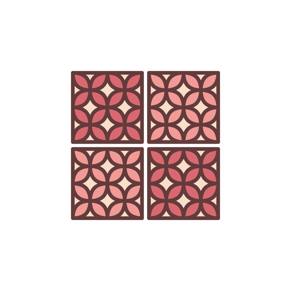 Ceramic Tiles vector concept red icon