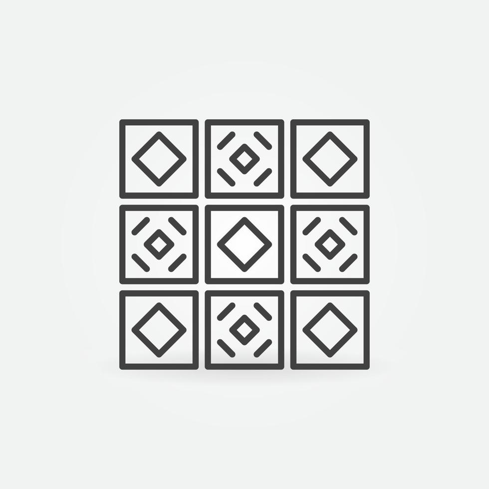 Ceramic Tiles vector concept icon in line style
