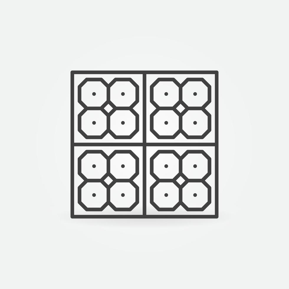 Wall or Floor Ceramic Tile vector thin line concept icon